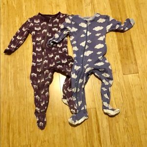 Zippy Jams Organic Cotton Set of 2 Footed Pajamas